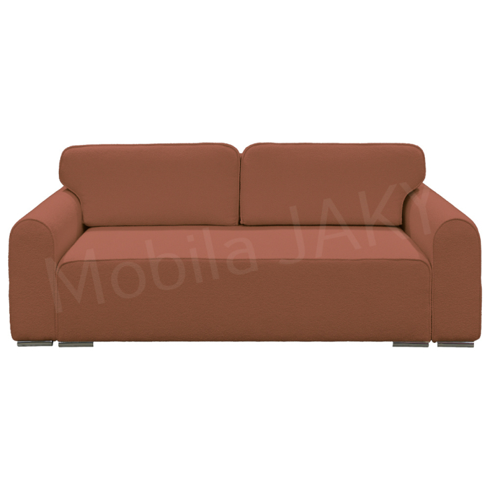 Canapea extensibila MELINA, 3 locuri, stofa boucle caramiziu 54, cu lada de depozitare, dimensiunea 244x100x80 cm [2]