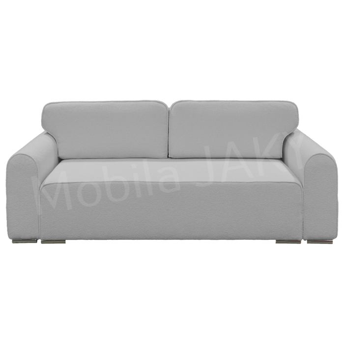 Canapea extensibila MELINA, 3 locuri, stofa boucle gri deschis 83, cu lada de depozitare, dimensiunea 244x100x80 cm [2]