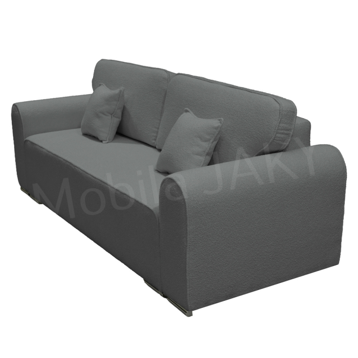 Canapea extensibila MELINA, 3 locuri, stofa boucle gri inchis 92, cu lada de depozitare, dimensiunea 244x100x80 cm [5]