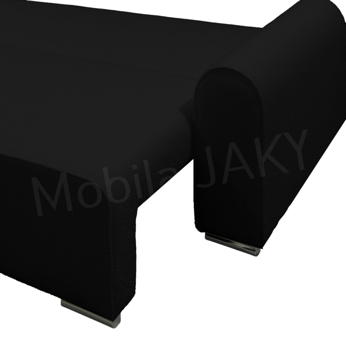 Canapea extensibila MELINA, 3 locuri, stofa boucle negru 100, cu lada de depozitare, dimensiunea 244x100x80 cm [7]
