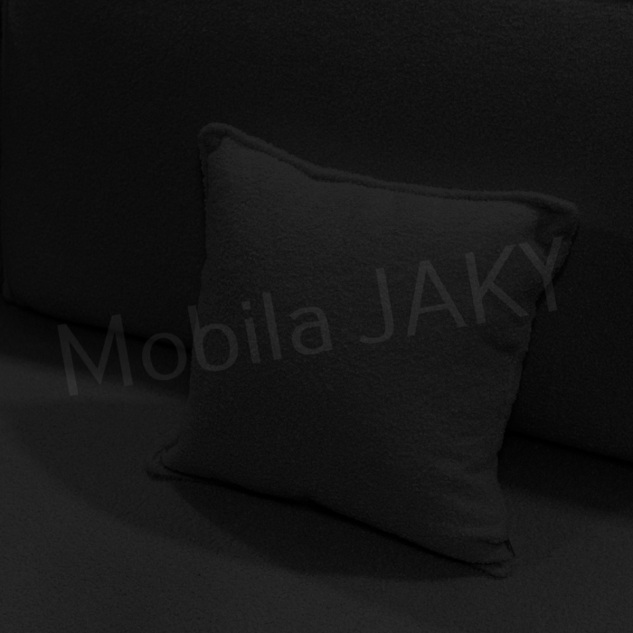 Canapea extensibila MELINA, 3 locuri, stofa boucle negru 100, cu lada de depozitare, dimensiunea 244x100x80 cm [9]