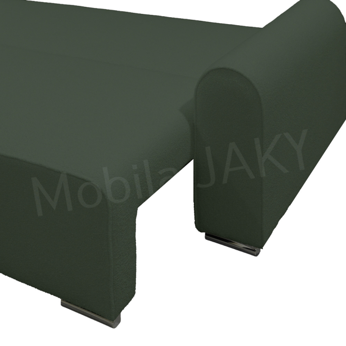 Canapea extensibila MELINA, 3 locuri, stofa boucle verde 37, cu lada de depozitare, dimensiunea 244x100x80 cm [7]