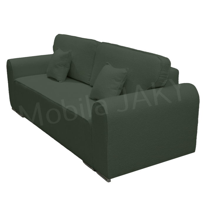 Canapea extensibila MELINA, 3 locuri, stofa boucle verde 37, cu lada de depozitare, dimensiunea 244x100x80 cm [5]