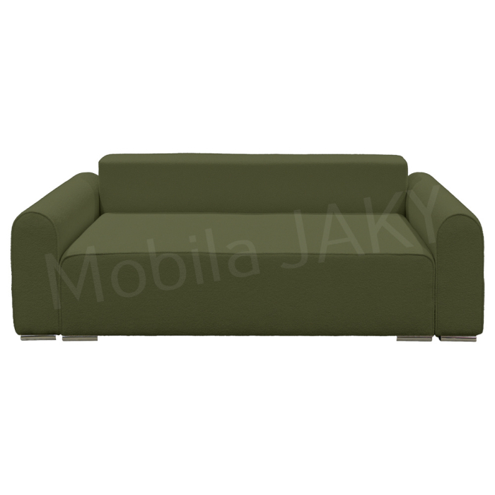 Canapea extensibila MELINA, 3 locuri, stofa boucle verde olive 38, cu lada de depozitare, dimensiunea 244x100x80 cm [4]