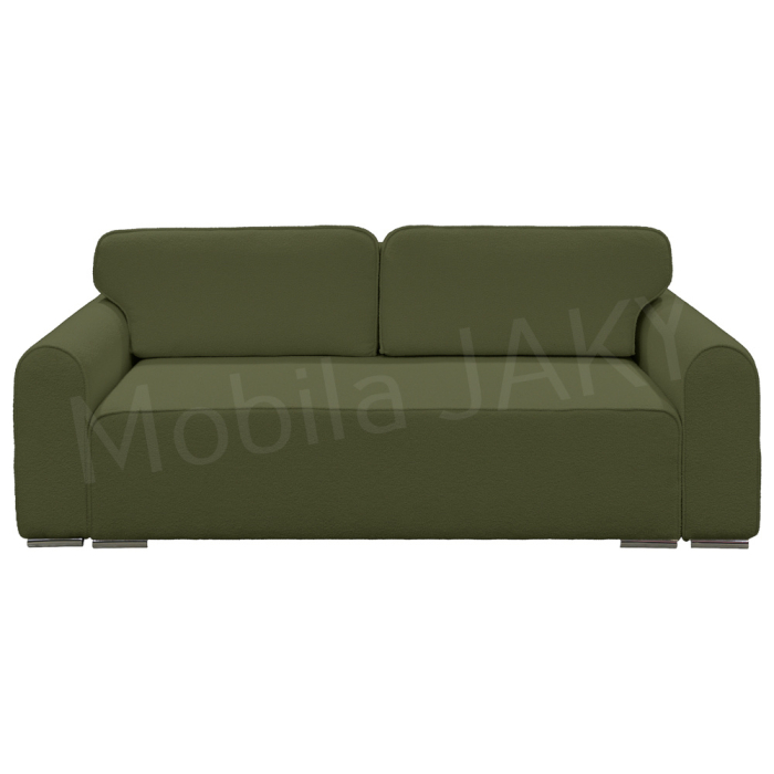 Canapea extensibila MELINA, 3 locuri, stofa boucle verde olive 38, cu lada de depozitare, dimensiunea 244x100x80 cm [2]