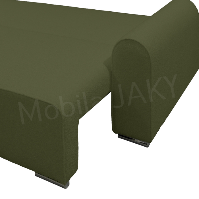 Canapea extensibila MELINA, 3 locuri, stofa boucle verde olive 38, cu lada de depozitare, dimensiunea 244x100x80 cm [7]
