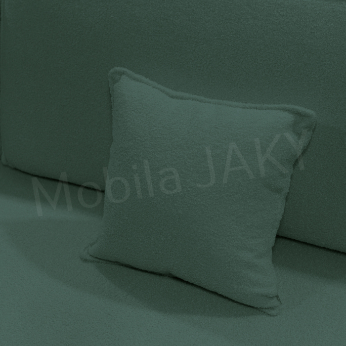 Canapea extensibila MELINA, 3 locuri, stofa boucle verde salvie 34, cu lada de depozitare, dimensiunea 244x100x80 cm [9]
