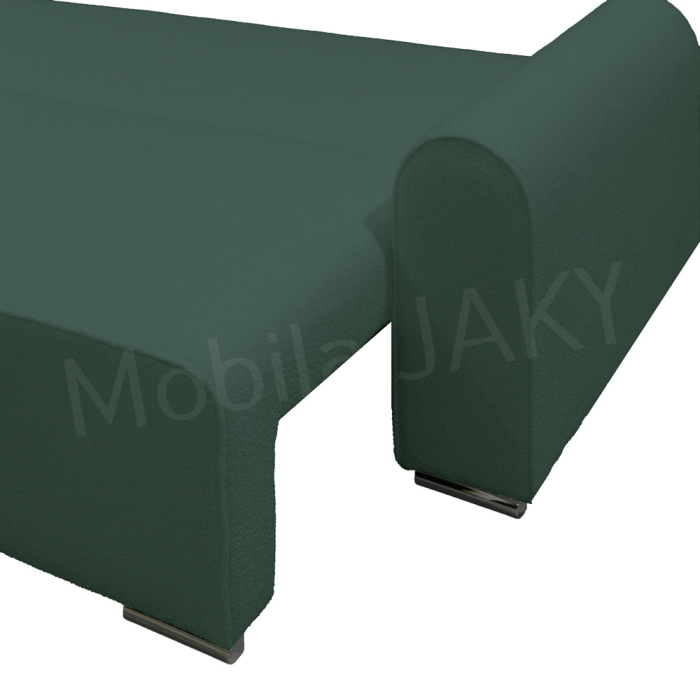 Canapea extensibila MELINA, 3 locuri, stofa boucle verde salvie 34, cu lada de depozitare, dimensiunea 244x100x80 cm [7]