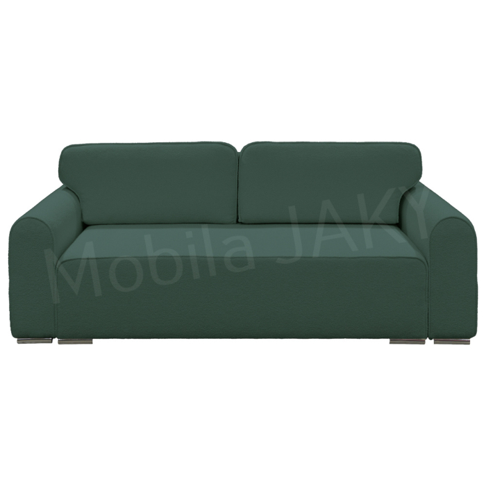 Canapea extensibila MELINA, 3 locuri, stofa boucle verde salvie 34, cu lada de depozitare, dimensiunea 244x100x80 cm [2]
