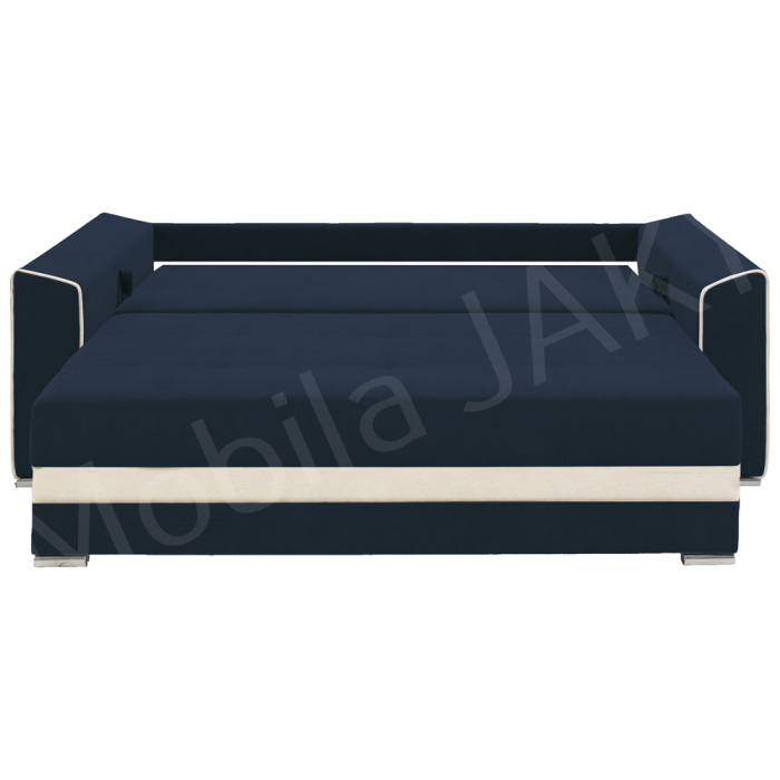 Canapea extensibila Nicole, 3 locuri, bleumarin+ crem, cu lada de depozitare, dimensiune 237x96x78cm [5]