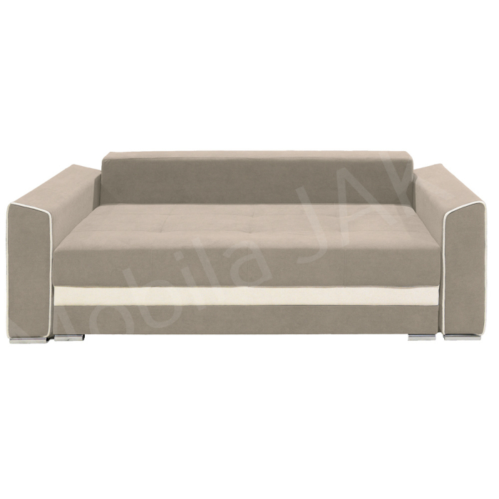 Canapea extensibila Nicole, 3 locuri,bej + crem, cu lada de depozitare, dimensiune 237x96x78cm [2]