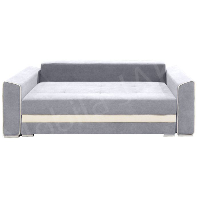 Canapea extensibila Nicole, 3 locuri, gri deschis + crem, cu lada de depozitare, dimensiune 237x96x78cm [4]