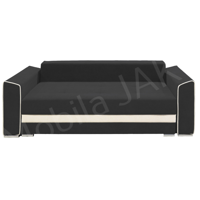 Canapea extensibila Nicole, 3 locuri, gri inchis + crem, cu lada de depozitare, dimensiune 237x96x78cm [2]