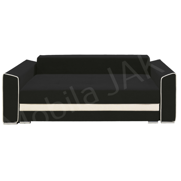 Canapea extensibila Nicole, 3 locuri, negru + crem, cu lada de depozitare, dimensiune 237x96x78cm [2]