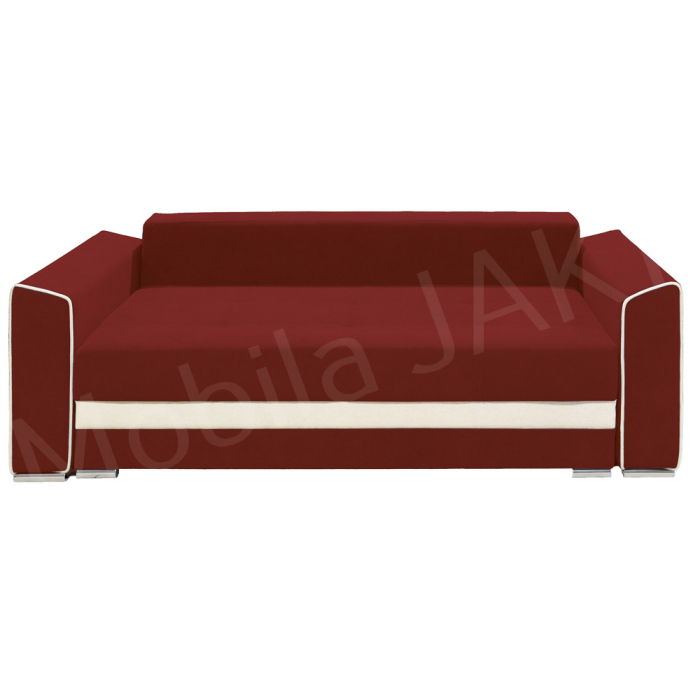 Canapea extensibila Nicole, 3 locuri, rosu caramiziu + crem, cu lada de depozitare, dimensiune 237x96x78cm [2]