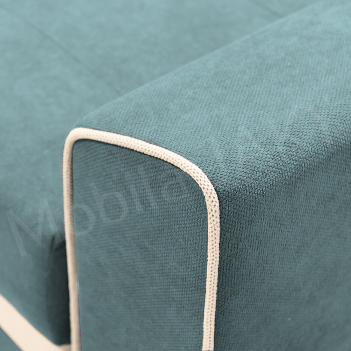 Canapea extensibila Nicole, 3 locuri, verde marin + crem, cu lada de depozitare, dimensiune 237x96x78cm [4]