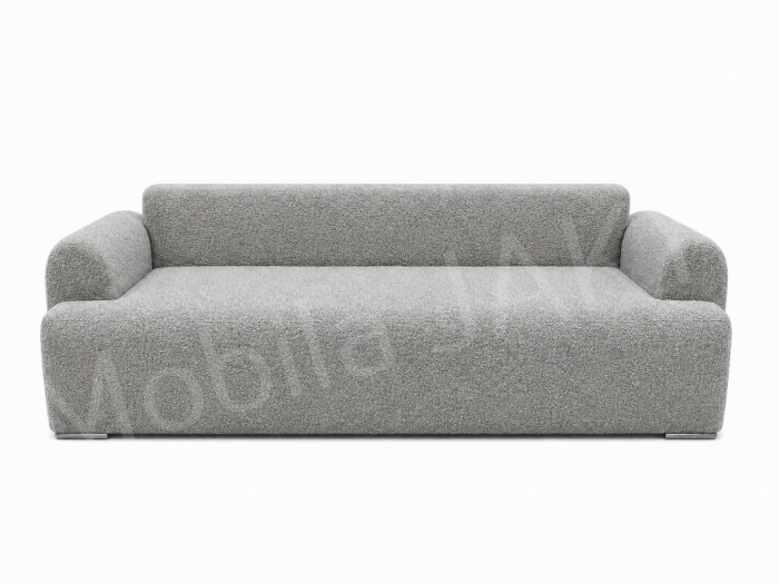 Canapea NUVIA boucle gri deschis 83, 3 locuri, extensibila cu lada de depozitare, dimensiunea 242x100x83 cm [4]