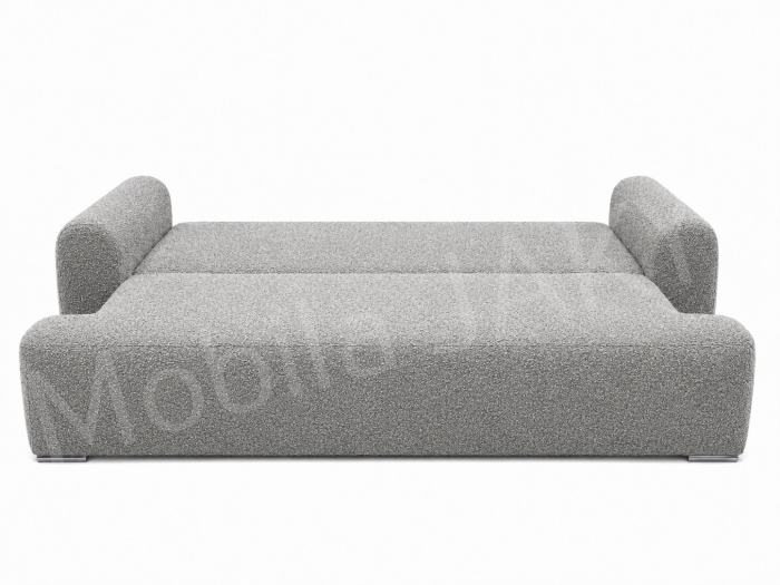 Canapea NUVIA boucle gri deschis 83, 3 locuri, extensibila cu lada de depozitare, dimensiunea 242x100x83 cm [3]