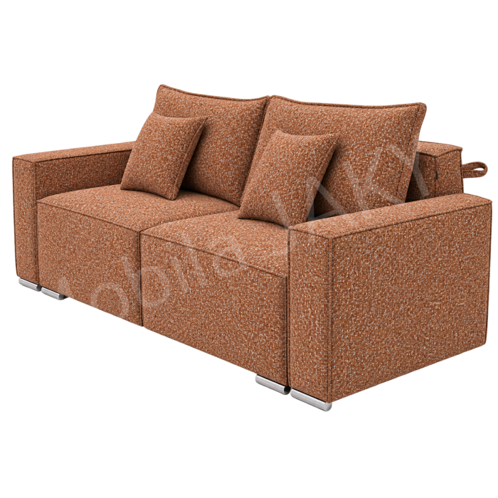 Canapea RIVA , stofa caramiziu P52, extensibila, cu lada de depozitare 230x100x82 [2]
