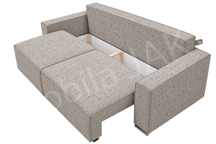 Canapea RIVA , stofa bej nisipiu P16, extensibila, cu lada de depozitare 230x100x82 [5]