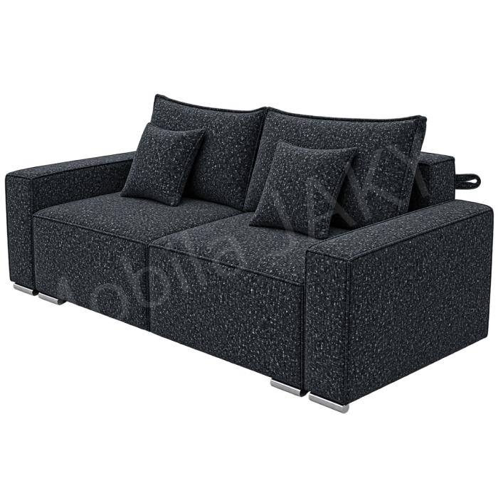 Canapea RIVA , stofa negru P98, extensibila, cu lada de depozitare 230x100x82 [2]