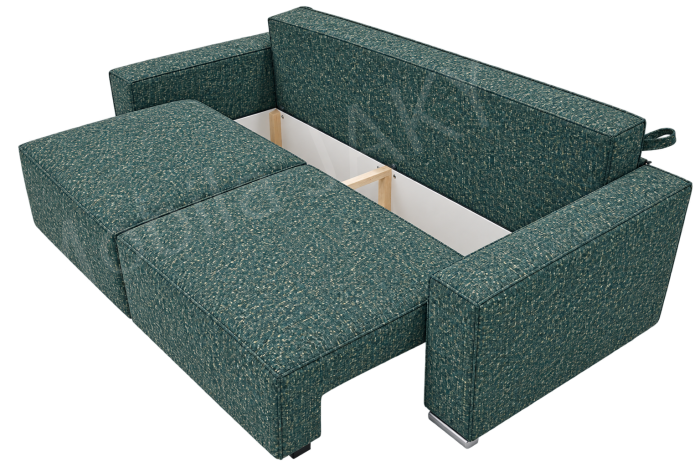 Canapea RIVA , stofa verde P35, extensibila, cu lada de depozitare 230x100x82 [5]