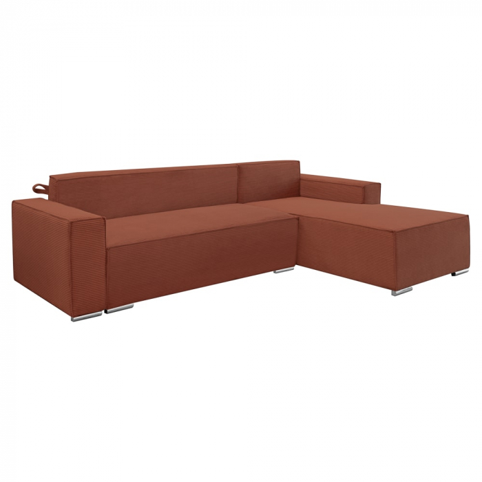 Coltar extensibil Lincoln mini dreapta, cu lada de depozitare 280*185*102, caramiziu -52 N [3]