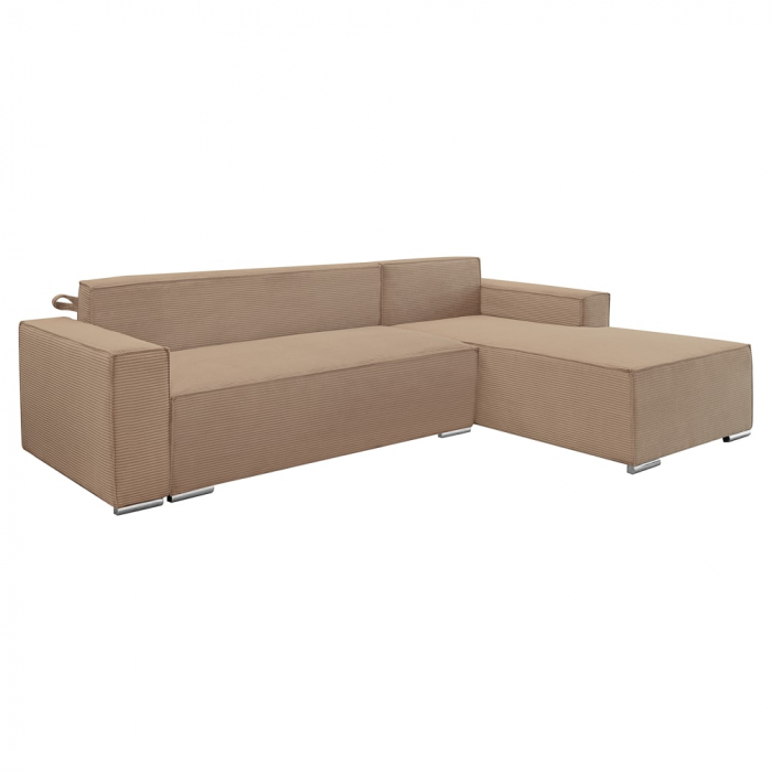 Coltar extensibil Lincoln mini dreapta, cu lada de depozitare, 280*185*102 cm, cappuccino 17N [3]