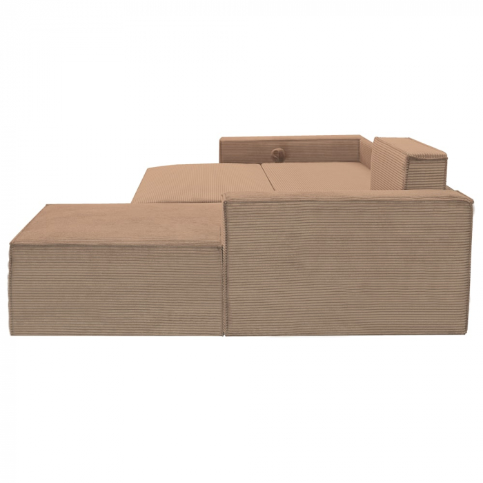 Coltar extensibil Lincoln mini dreapta, cu lada de depozitare, 280*185*102 cm, cappuccino 17N [5]