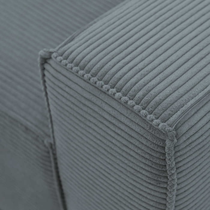 Coltar extensibil Lincoln mini dreapta, cu lada de depozitare, 280*185*102 cm, gri 85N [10]