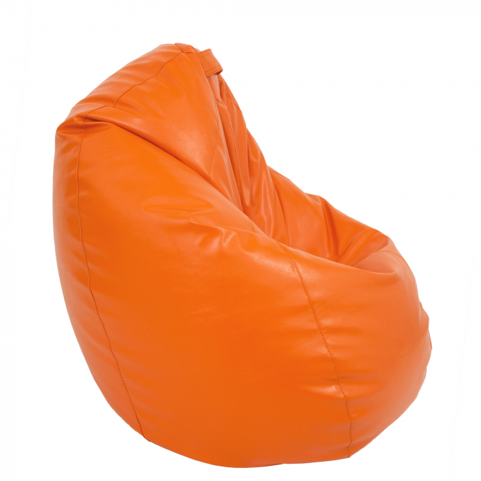 Mara - fotoliu puff - imitatie piele - portocaliu [4]