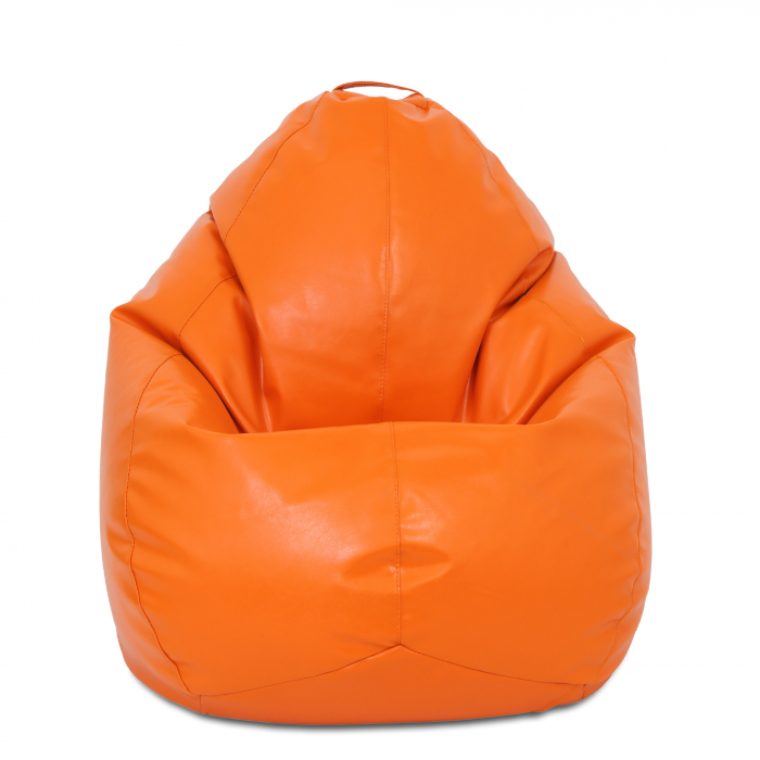 Mara - fotoliu puff - imitatie piele - portocaliu [2]