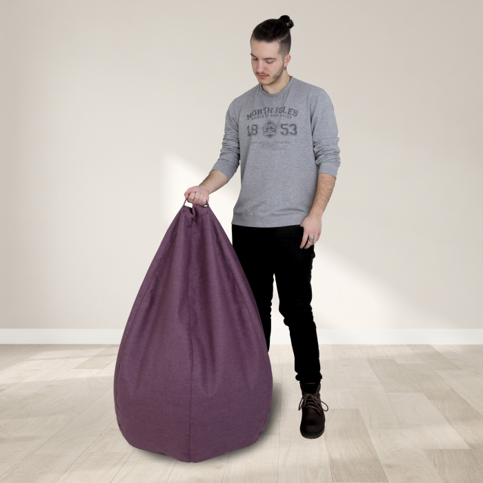 Mara - fotoliu puff - stofa G - mov 18 [6]