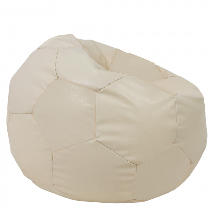 Mega Ball - fotoliu puf - imitatie piele crem [2]