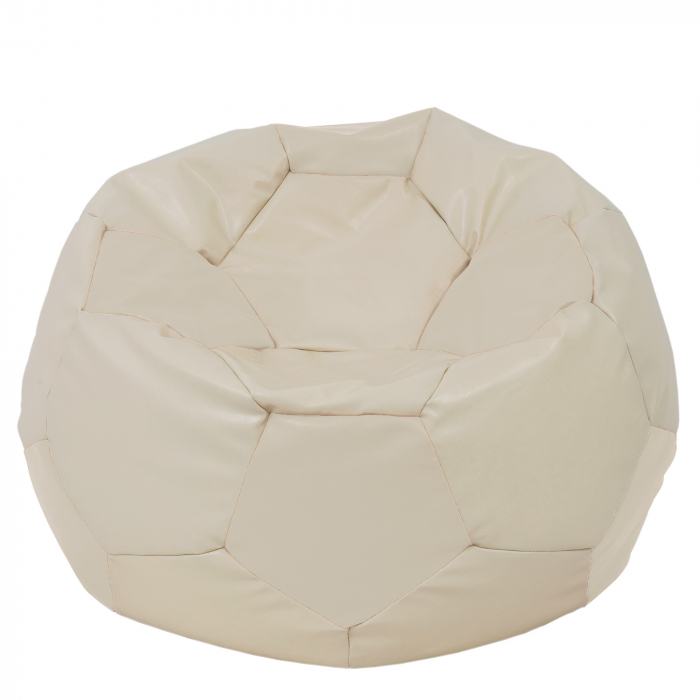 Mega Ball - fotoliu puf - imitatie piele crem [1]