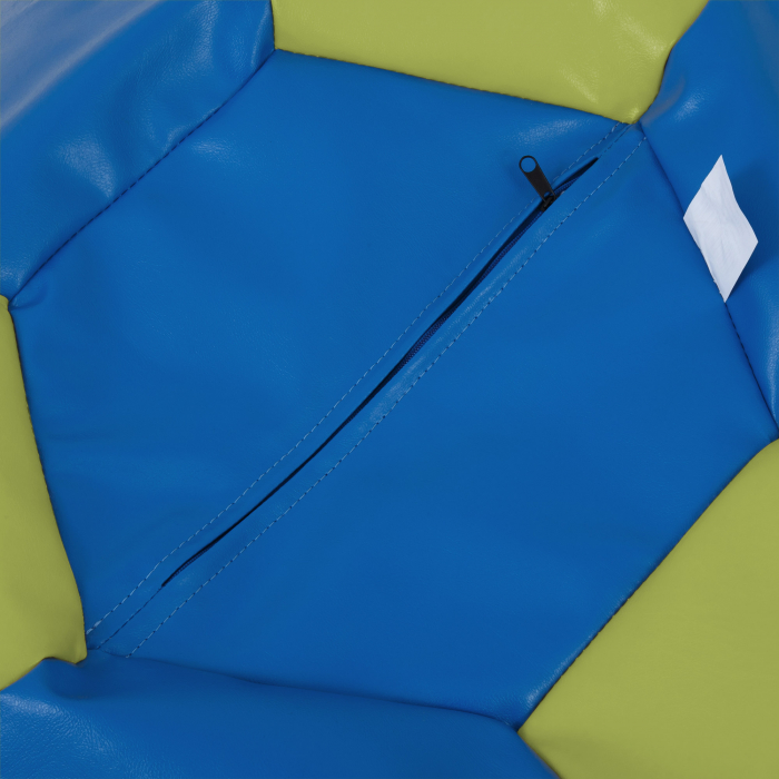 Mega Ball - fotoliu puf - imitatie piele albastru/verde [3]