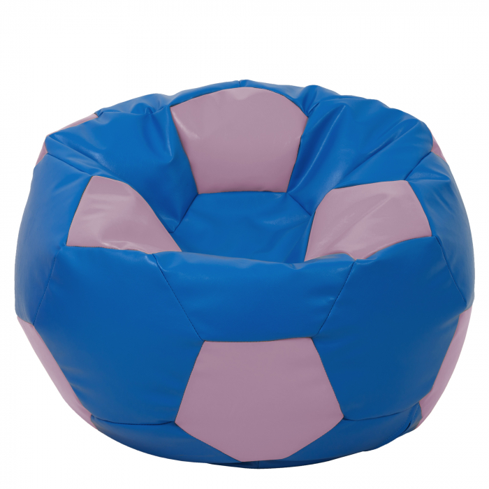 Mega Ball - fotoliu puf - imitatie piele albastru/mov [1]