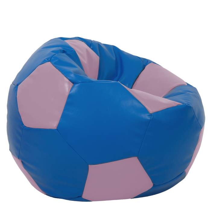 Mega Ball - fotoliu puf - imitatie piele albastru/mov [2]