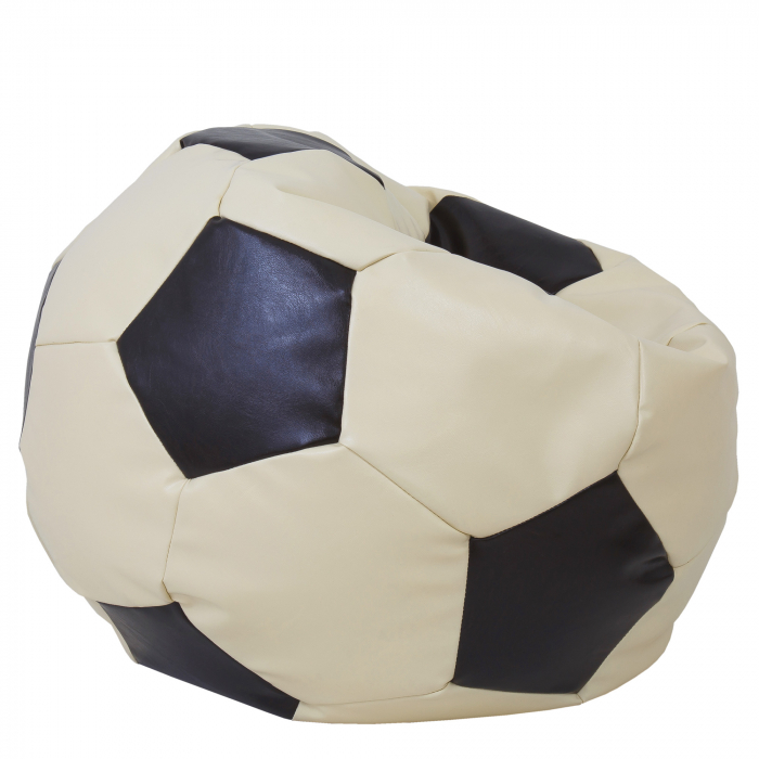 Mega Ball - fotoliu puf - imitatie piele crem/wenge [2]
