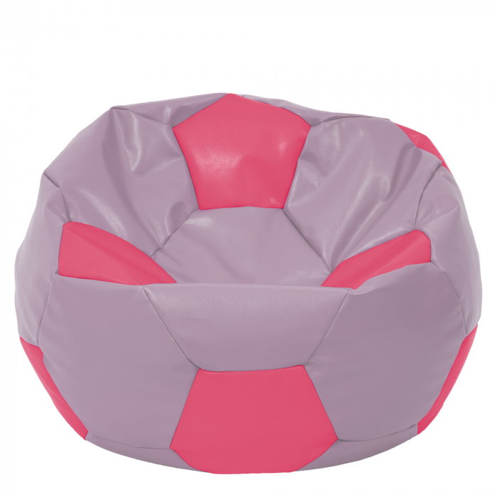 Mega Ball - fotoliu puf - imitatie piele mov/roz [1]