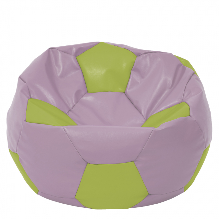 Mega Ball - fotoliu puf - imitatie piele mov/verde [1]
