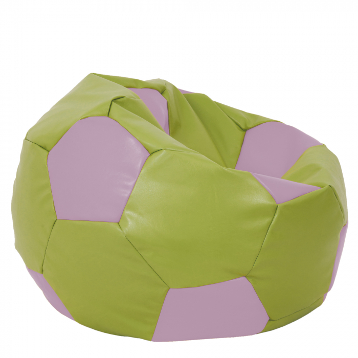 Mega Ball - fotoliu puf - imitatie piele verde/mov [2]