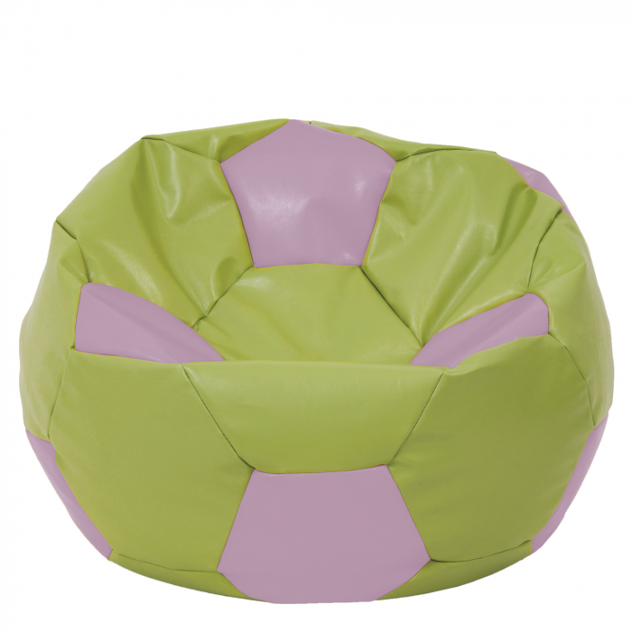 Mega Ball - fotoliu puf - imitatie piele verde/mov [1]