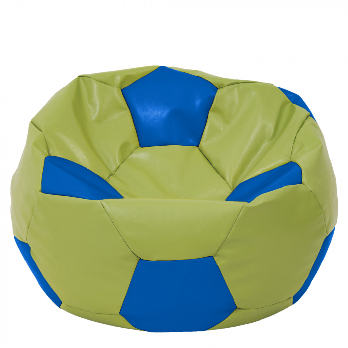 Mega Ball - fotoliu puf - imitatie piele verde/albastru [1]