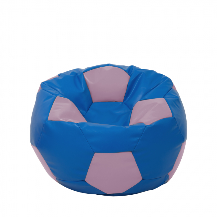 Mondo Ball - fotoliu puf - imitatie piele - albastru/mov [1]