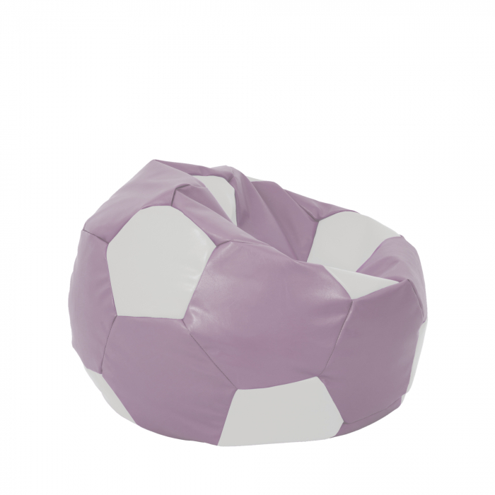 Mondo Ball - fotoliu puf - imitatie piele - mov/alb [2]