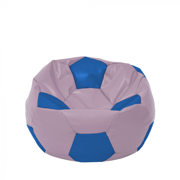 Mondo Ball - fotoliu puf - imitatie piele - mov/albastru [1]