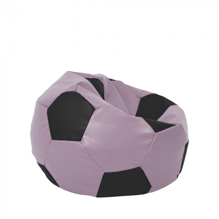Mondo Ball - fotoliu puf - imitatie piele - mov/negru [2]