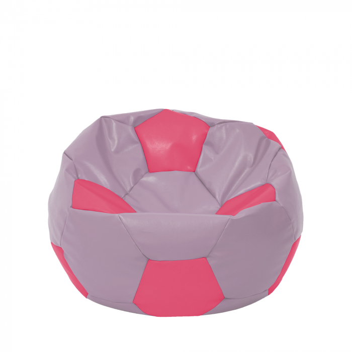 Mondo Ball - fotoliu puf - imitatie piele - mov/roz [1]