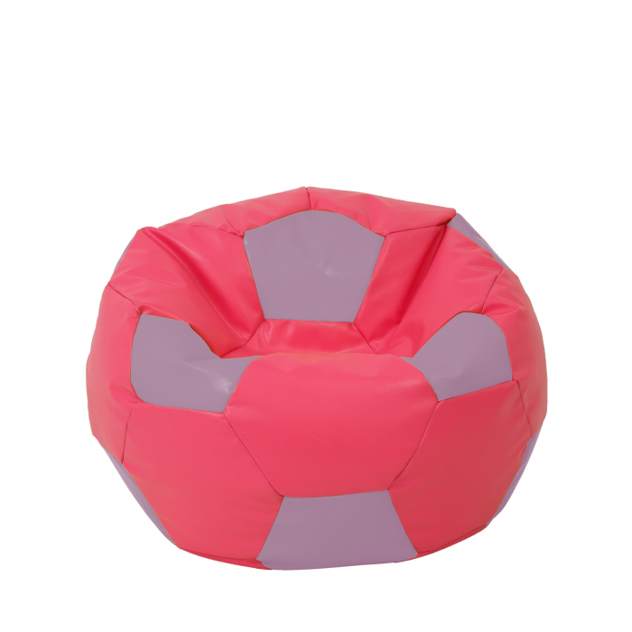 Mondo Ball - fotoliu puf - imitatie piele - roz/mov [1]